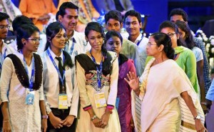 Mamata Banerjee with students at Utkarsh Bangla 2016