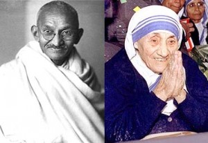 Gandhi & Mother Teresa
