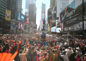 Massive Diwali Festival In New York's Times Square...