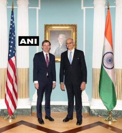 Foreign Secretary Vijay Gokhale meets with US Under Secretary of state for political affairs