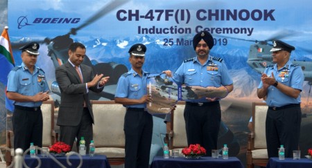 Indian Air Force has formally inducted four CH- 47F (I) - Chinook heavy-lift helicopters , ourvoice, werIndia