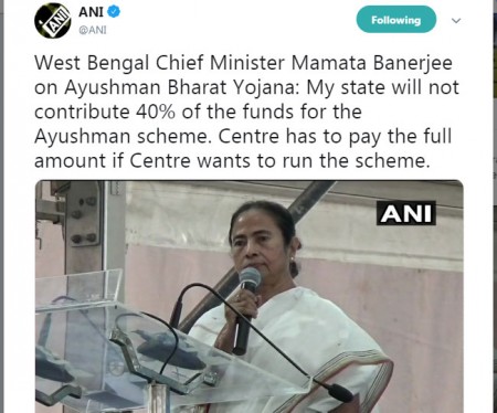 Mamata Banerjee Pulled Out West Bengal From Ayushman Scheme Of Central Government