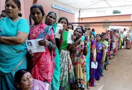 Slow but peaceful polling across 11 states so far; EVM glitches in Bengal, Assam