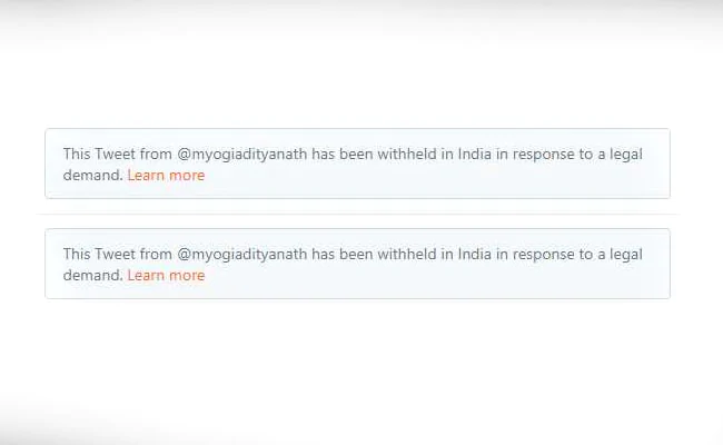 Yogi Adityanath's tweets on 'Muslim League Virus' deleted by Twitter