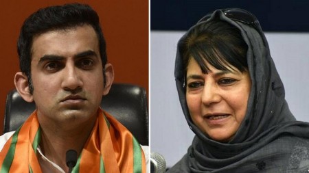 india is not a stain like you gautam gambhir and mehbooba mufti get into twitter spat