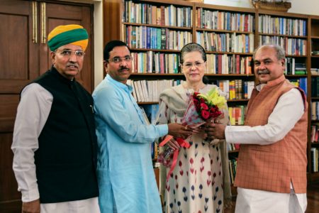 Prahlad Joshi meets Sonia Gandhi to discuss hiccup-free run of the first parliamentary session