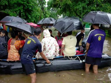 Indian Navy Rescues 300 People Stranded Nears Kadra Dam Karnataka