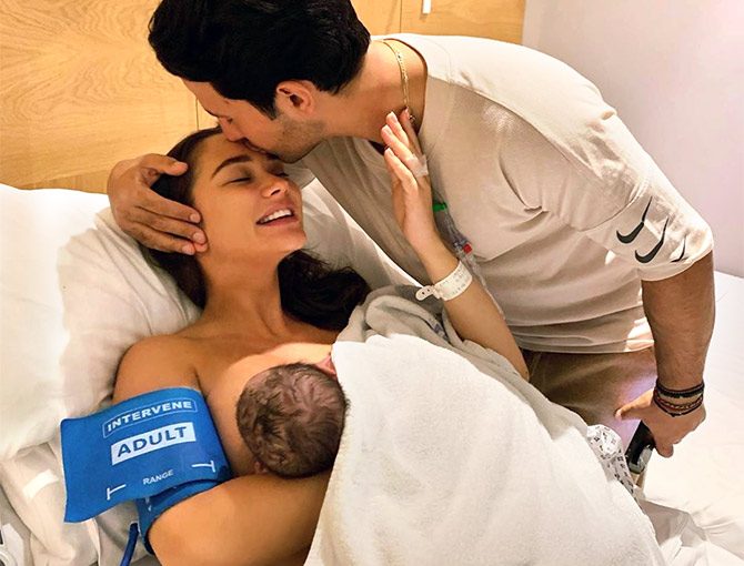 Amy Jackson And Her Fiancee George Panayiotou Blessed By Baby Boy