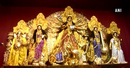 Three Months Hard Work Of 250 Workers Frames Gold Goddess Durga