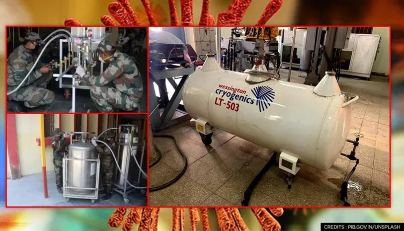 COVID-19: Indian Army Engineers Find Solution To Convert Liquid O2 (Oxygen) to Low Pressure Oxygen Gas
