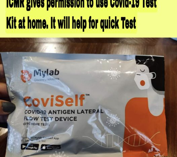Great News: Coviself - ICMR approves India’s first self testing kit for Covid-19
