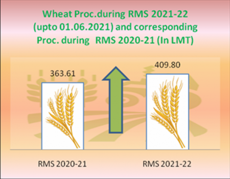 12.70 % More Wheat Procured Compared To Last Year Corresponding Period