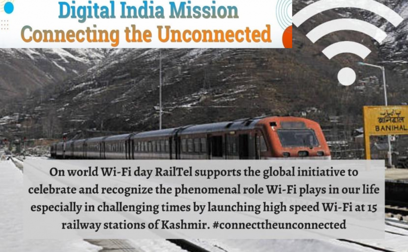 All 15 Kashmir Valley Railway Stations, Including Srinagar Are Integrated with Rail Station Wi-Fi Network