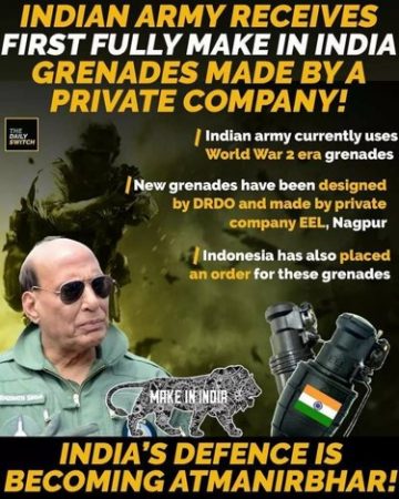 Army Gets First Batch Of Multi-mode Hand Grenades Made In India