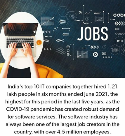 Hiring By Indian IT Companies Touches 5 Year High