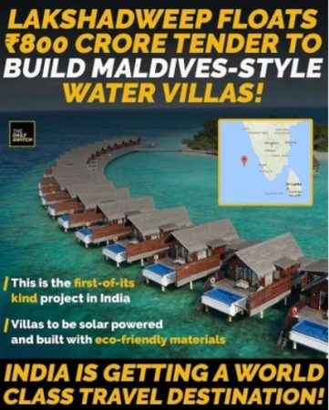 Lakshadweep Floats Global Tenders For Maldives Style Water Villas At Rs 800 Crore