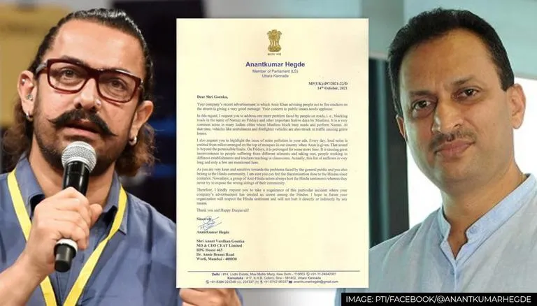 BJP MP Anantkumar Hegde Writes To CEAT MD Over Aamir Khan Ad Hurting Hindu Sentiments