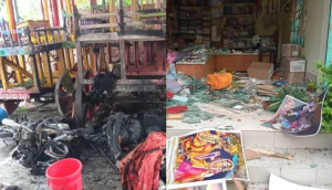 No Protection For Hindus And Hindu Temples In Bangladesh 400-500 strong Muslim mob in Bangladesh targets ISKCON temple, kill 2