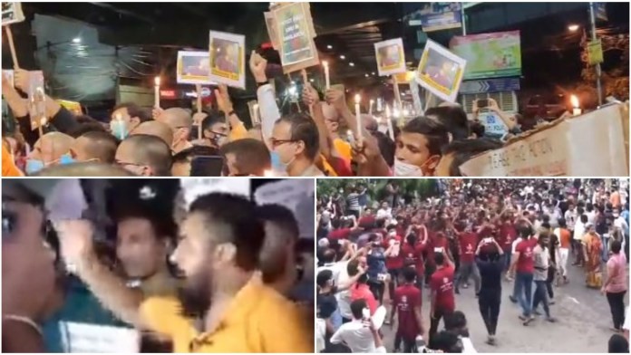 Thousands Of Members Of Hindu Outfits Back In India Take To The Streets To Protest Against Brutality Against Hindus By Bangladeshi Islamists