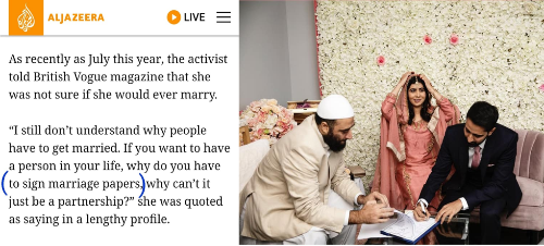 Malala Gets Married & Netzines Are Asking Why She Is Signing Marriage Papers