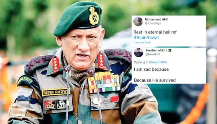 Dirty Mind Of Islamists : Islamists Rejoice After Army Chopper Carrying CDS General Bipin Rawat Crashes In Tamil Nadu