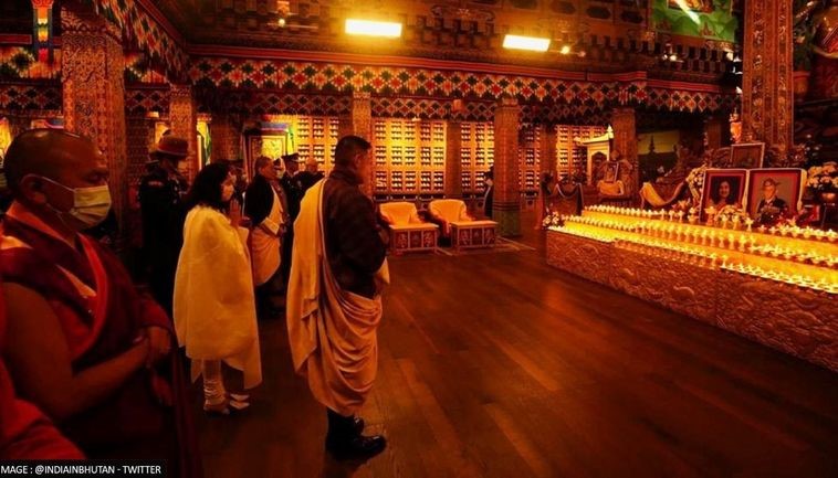 While Islamists And Anti-Nationalists Celebrate Gen Bipin’s Death, Bhutan's King Offers Prayers At Temple For Gen Bipin Rawat, His Wife & 11 Others