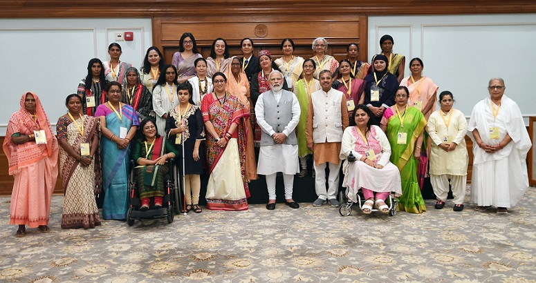PM Interacts With Nari Shakti Puraskar Awardees For The Years 2020 And 2021