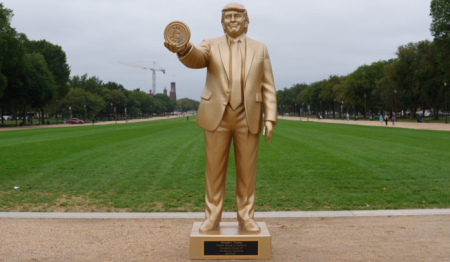 Donald Trump Golden Statue
