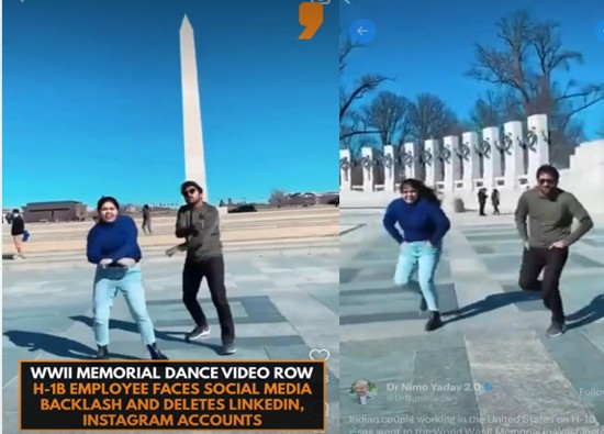 Indian couple disrespects US war memorial