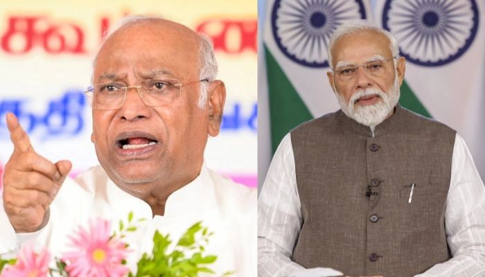 Mallikarjun Kharge and PM Modi
