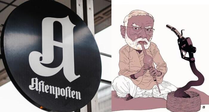 Norway newspaper's illustration of PM Modi