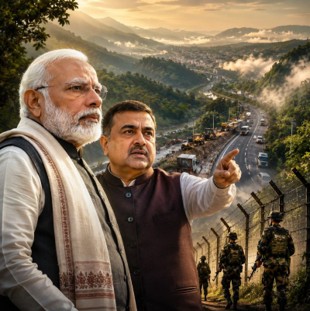 Suvendu Adhikari and PM Modi transfer land to BSF in West Bengal