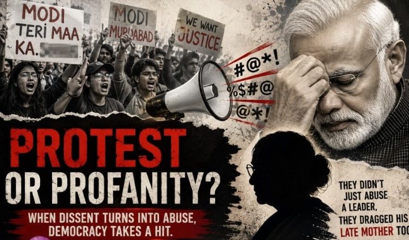 Abuse of PM in Delhi NEET Protest